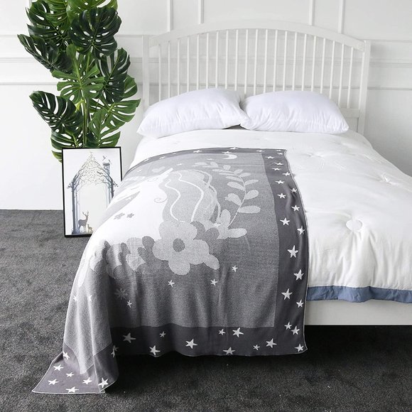 New Baby Child Love Unicorn Cozy Blanket Double Sided 50" X 60" Thick Warm Throw - Picture 6 of 6